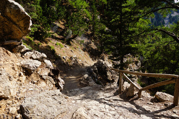 The Samaria Gorge is a National Park of Greece since 1962 on the island of Crete.