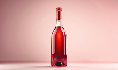 A red wine bottle mock up