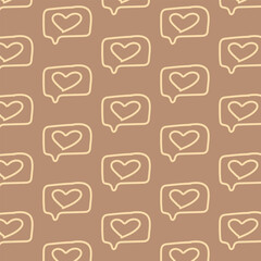 love message bubbles seamless pattern design