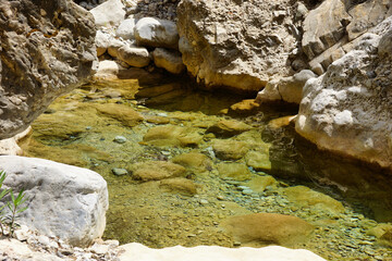 The Samaria Gorge is a National Park of Greece since 1962 on the island of Crete.