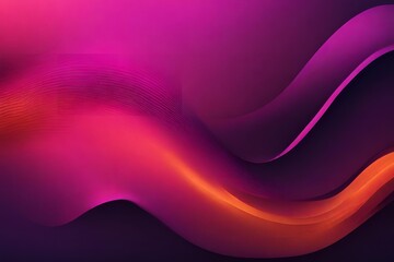 Abstract grainy gradient background purple pink orange black glowing color wave dark backdrop noise texture banner poster header design