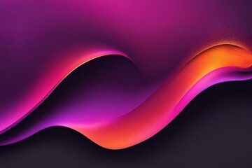 Abstract grainy gradient background purple pink orange black glowing color wave dark backdrop noise texture banner poster header design