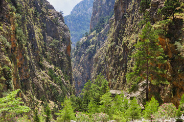 The Samaria Gorge is a National Park of Greece since 1962 on the island of Crete.