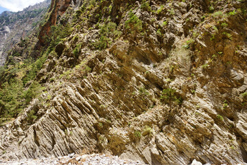 The Samaria Gorge is a National Park of Greece since 1962 on the island of Crete.