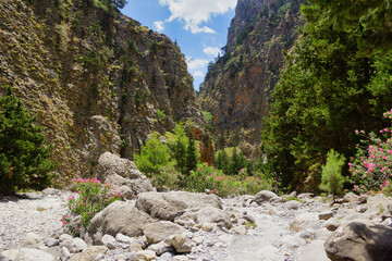 The Samaria Gorge is a National Park of Greece since 1962 on the island of Crete.