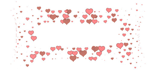  Falling love heart confetti 3d illustration