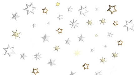 Gilded Rainfall: Experience the Magic of a 3D Gold Stars Shower