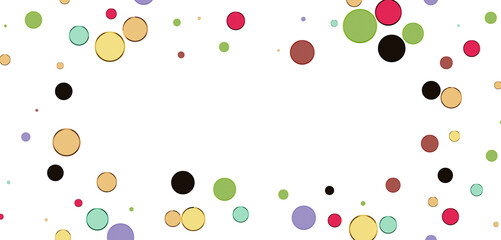  Colorful confetti on white background