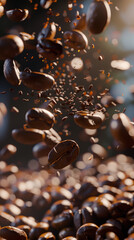 Rain of coffee beans