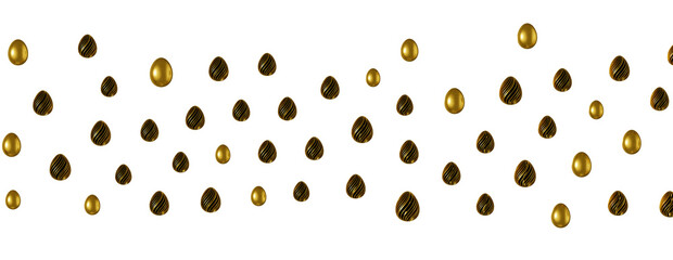 Abstract luxury golden easter eggs isolated