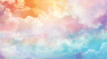 Abstract watercolor background in rainbow colors