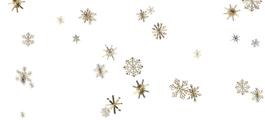 Winter Snow Symphony: Captivating 3D Illustration of Descending Snowflakes for Christmas