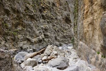 The Samaria Gorge is a National Park of Greece since 1962 on the island of Crete.