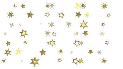 Celestial Downpour: Experience the Marvel of a 3D Gold Stars Rain