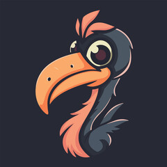 Cute dodo bird head mascot vector illustration © Generative Ai