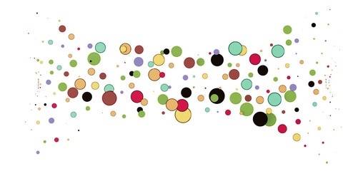 Confetti, paper triangle on the floor, fancy, colorful, celebration party