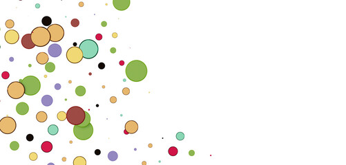  Colorful confetti on white background