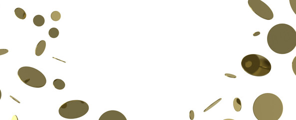 Mesmeric Moments: Mesmeric 3D Illustration Depicting Mesmerizing Gold Confetti