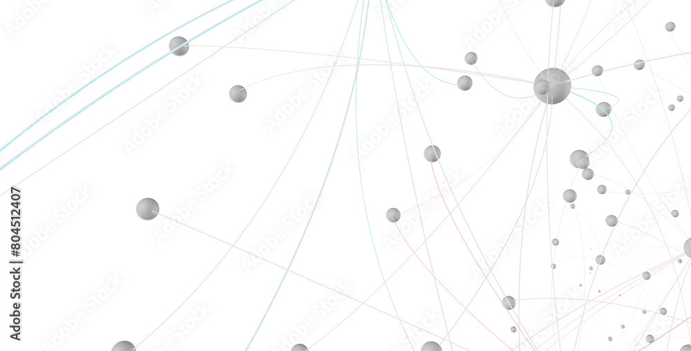 Poster abstract 3d render, network concept, background