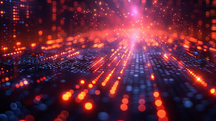 Fototapeta premium Cryptocurrency technology network neon laser light. Cryptocurrency digital currency concept.generative ai