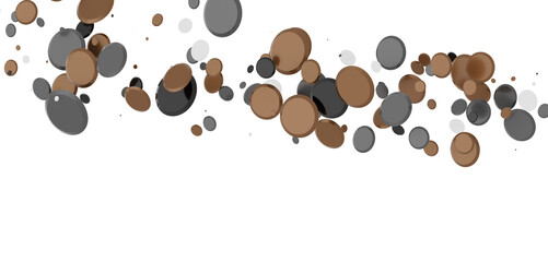 Multicolored paper confetti on transparent background. Realistic confetti flying. Colorful scattered items to holiday decorations.