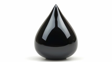   A black vase against a white background