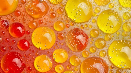  yellow, red, and orange, abundantly dotted with these clear spheres
