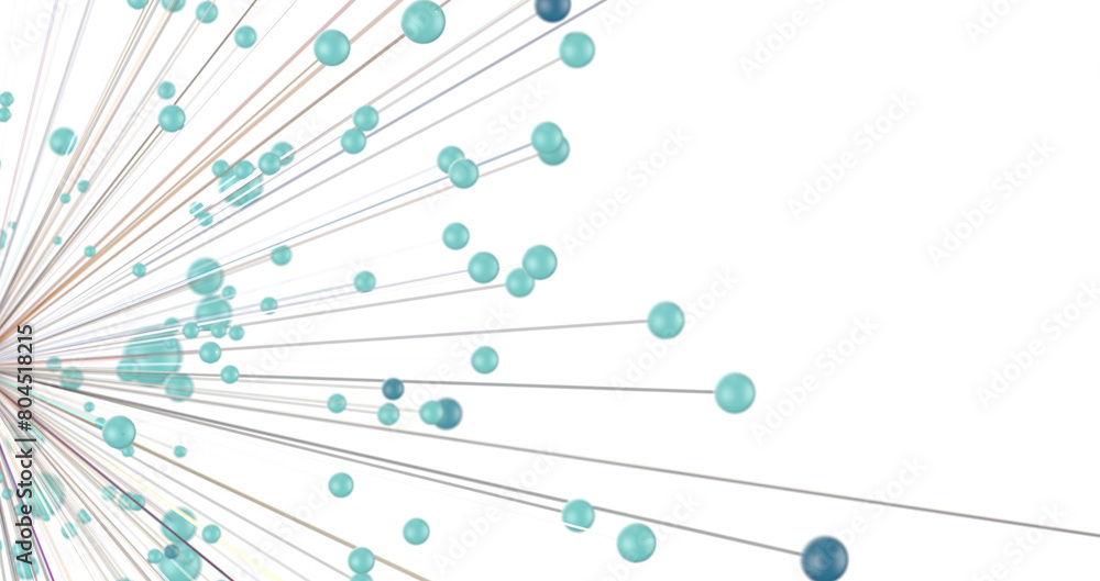 Poster Motion of digital data flow. Communication and technology network concept with moving lines and dots