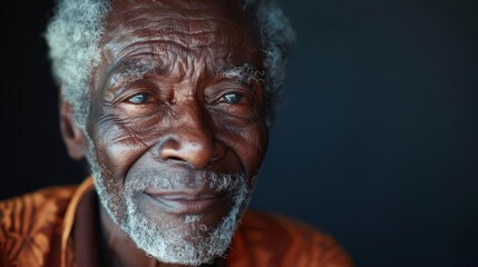 portrait image of an older male with tired face and looking at the camera, image created with ia