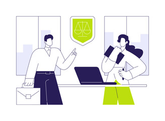 Legal advice abstract concept vector illustration.