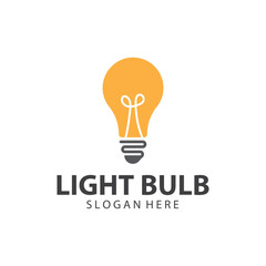 light bulb logo design vector