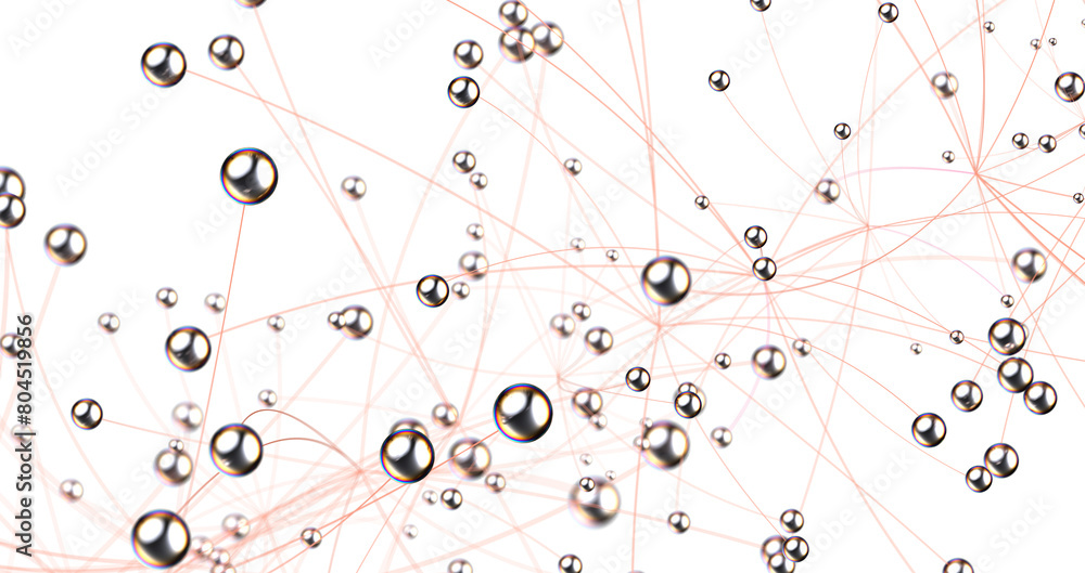 Poster Motion of digital data flow. Communication and technology network concept with moving lines and dots