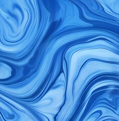 Fototapeta premium Marbled blue abstract background. A dynamic and fluid composition featuring intricate liquid marble patterns