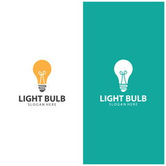 light bulb logo design vector