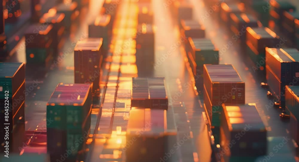 Poster optimizing global supply chain logistics transportation and distribution with advanced technology. c