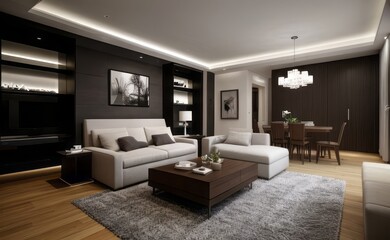 Fototapeta premium luxury dark interior