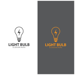 light bulb logo design vector