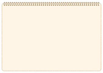 手描き風リングノートのベクターイラスト