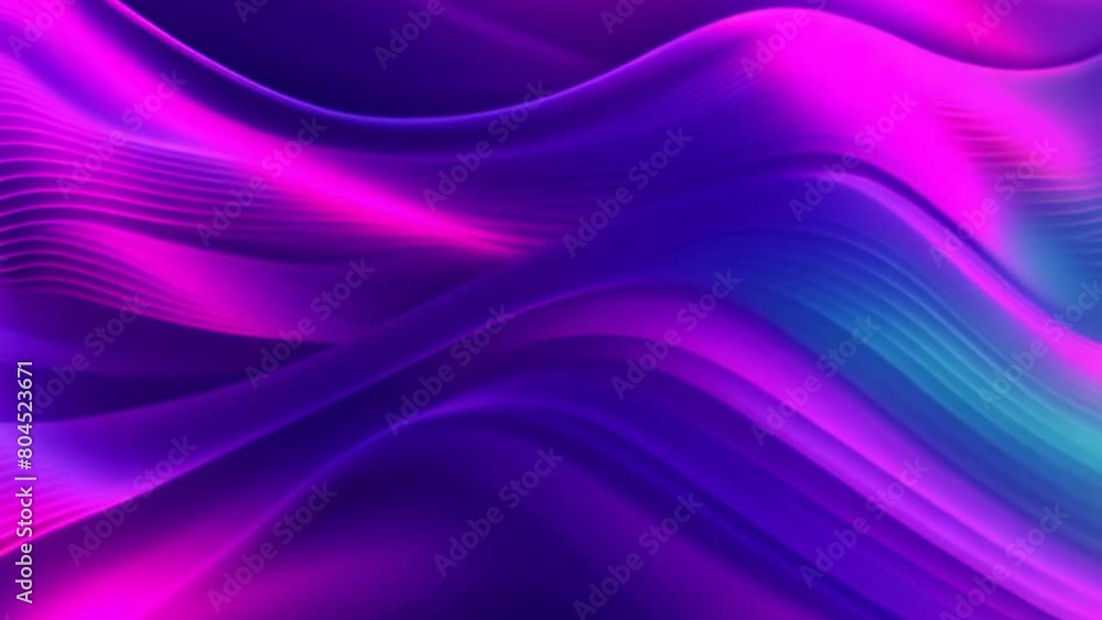 Poster a mesmerizing abstract flowing neon wave background in a glitch art style, with distorted pixels and