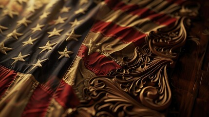 Close-Up Elegance: The Stunning U.S. Flag Unfurled in Exquisite Detail