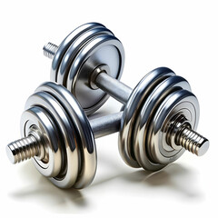Naklejka premium big dumbbells over white