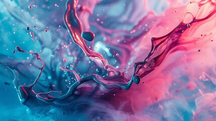  A vibrant burst of paint erupts from the canvas, creating a dynamic and colorful splash frozen in...