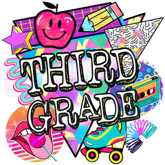 3rd Grade 90s Theme Clipart