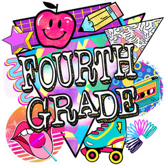 4th Grade 90s Theme Clipart