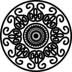 spiritual symbol round ornament, mandala