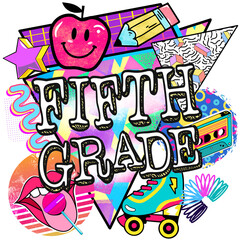 5th Grade 90s Theme Clipart