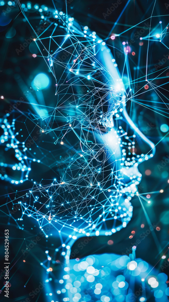 Poster artificial intelligence and machine learning concept