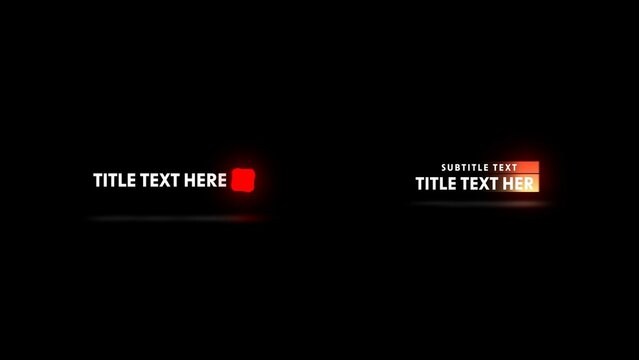 Clean Modern Neon Lower Thirds