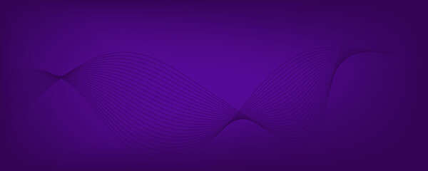 Abstract purple gradient background with waves. EPS10