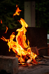 Fire in the Fireplace Bonfire Campfire